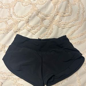 Lululemon black speed up shorts